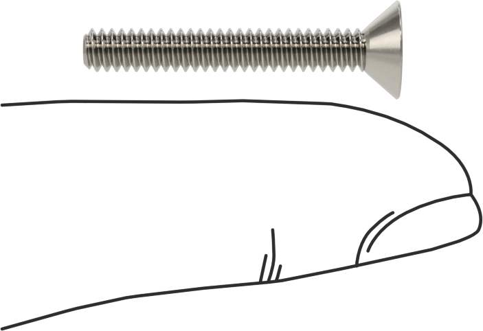 Kurcalamaya Dayanıklı Torx Düz Başlı Vidalar, Torx Plus, 18-8 Paslanmaz Çelik, 6-32 Diş Boyutu, 1" Uzunluk