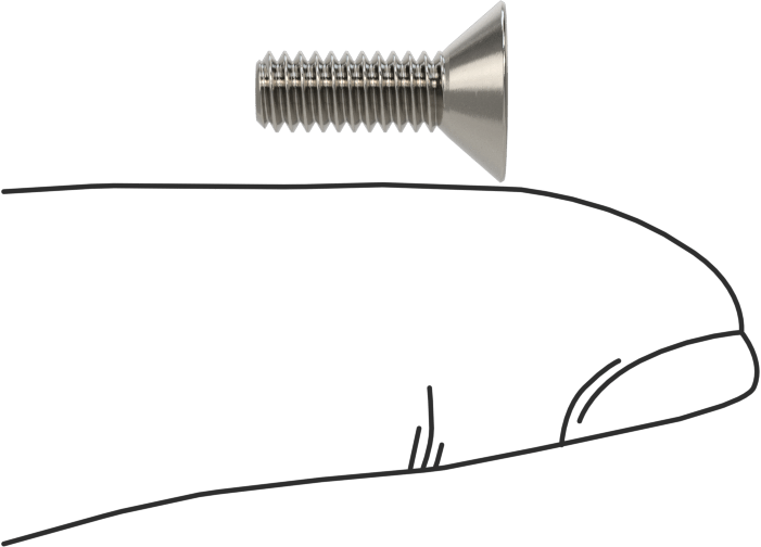 Kurcalamaya Dayanıklı Torx Düz Başlı Vidalar, Torx Plus, 18-8 Paslanmaz Çelik, 8-32 Diş Boyutu, 1/2" Uzunluk