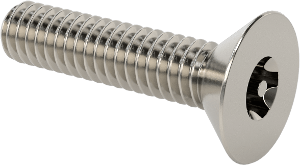 Kurcalamaya Dayanıklı Torx Düz Başlı Vidalar, Torx Plus, 18-8 Paslanmaz Çelik, 8-32 Diş Boyutu, 3/4" Uzunluk