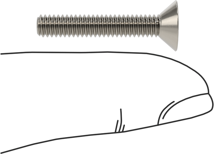 Kurcalamaya Dayanıklı Torx Düz Başlı Vidalar, Torx Plus, 18-8 Paslanmaz Çelik, 8-32 Diş Boyutu, 1" Uzunluk