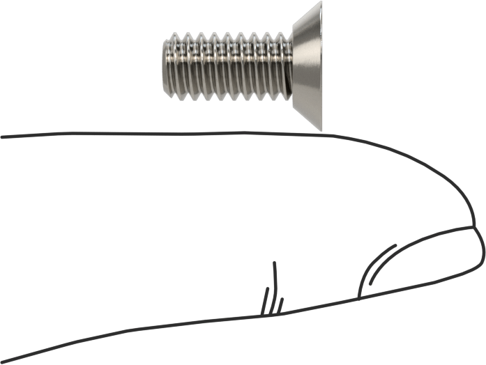 Kurcalamaya Dayanıklı Torx Düz Başlı Vidalar, 18-8 Paslanmaz Çelik, 12-24 Diş Boyutu, 1/2" Uzunluk