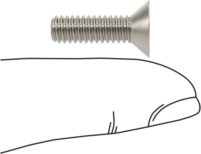 Kurcalamaya Dayanıklı Torx Düz Başlı Vidalar, 18-8 Paslanmaz Çelik, 12-24 Diş Boyutu, 3/4" Uzunluk