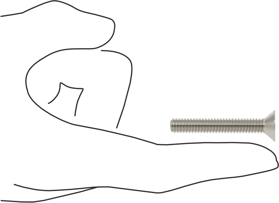 Kurcalamaya Dayanıklı Torx Düz Başlı Vidalar, 18-8 Paslanmaz Çelik, 1/4"-20 Diş Boyutu, 1-3/4" Uzunluk