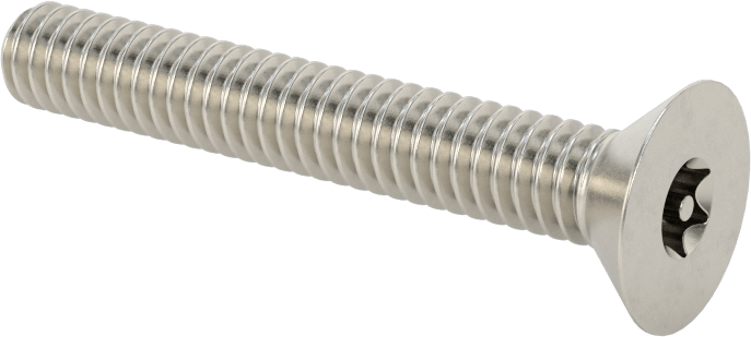 Kurcalamaya Dayanıklı Torx Düz Başlı Vidalar, 18-8 Paslanmaz Çelik, 1/4"-20 Diş Boyutu, 1-3/4" Uzunluk