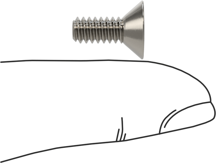 Kurcalamaya Dayanıklı Torx Düz Başlı Vidalar, Torx Plus, 18-8 Paslanmaz Çelik, 10-24 Diş Boyutu, 1/2" Uzunluk