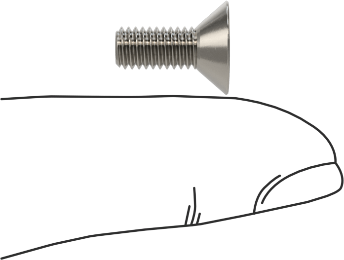Kurcalamaya Dayanıklı Torx Düz Başlı Vidalar, Torx Plus, 18-8 Paslanmaz Çelik, 10-32 Diş Boyutu, 1/2" Uzunluk