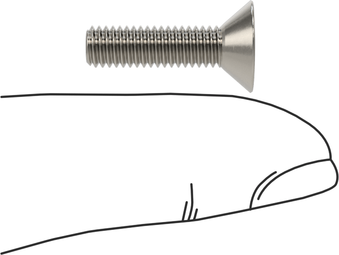 Kurcalamaya Dayanıklı Torx Düz Başlı Vidalar, Torx Plus, 18-8 Paslanmaz Çelik, 10-32 Diş Boyutu, 3/4" Uzunluk