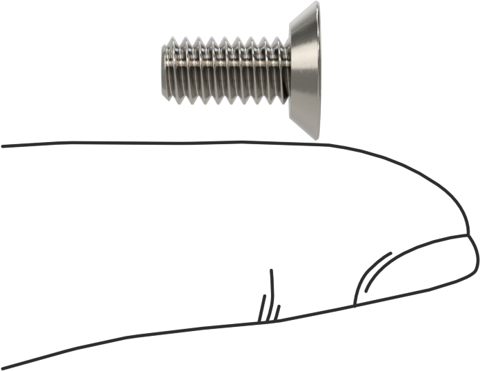 Kurcalamaya Dayanıklı Torx Düz Başlı Vidalar, Torx Plus, 18-8 Paslanmaz Çelik, 12-24 Diş Boyutu, 1/2" Uzunluk