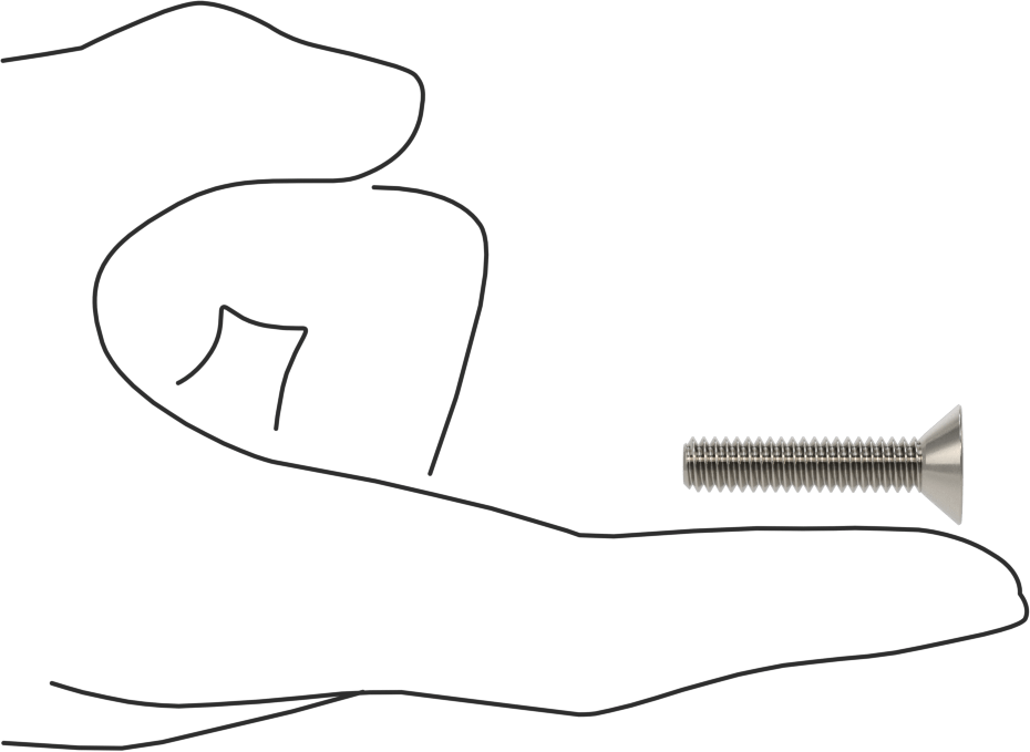 Kurcalamaya Dayanıklı Torx Düz Başlı Vidalar, Torx Plus, 18-8 Paslanmaz Çelik, 1/4"-20 Diş Boyutu, 1-1/4" Uzunluk