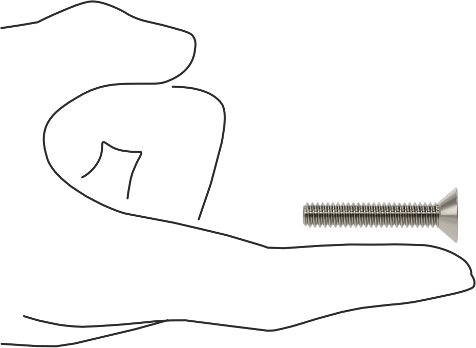 Kurcalamaya Dayanıklı Torx Düz Başlı Vidalar, Torx Plus, 18-8 Paslanmaz Çelik, 1/4"-20 Diş Boyutu, 1-1/2" Uzunluk