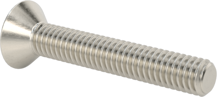 Kurcalamaya Dayanıklı Torx Düz Başlı Vidalar, 18-8 Paslanmaz Çelik, 5/16"-18 Diş Boyutu, 2" Uzunluk