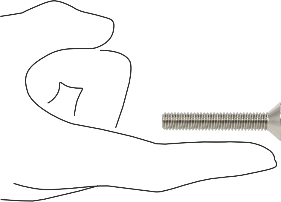 Kurcalamaya Dayanıklı Torx Düz Başlı Vidalar, 18-8 Paslanmaz Çelik, 5/16"-18 Diş Boyutu, 2" Uzunluk