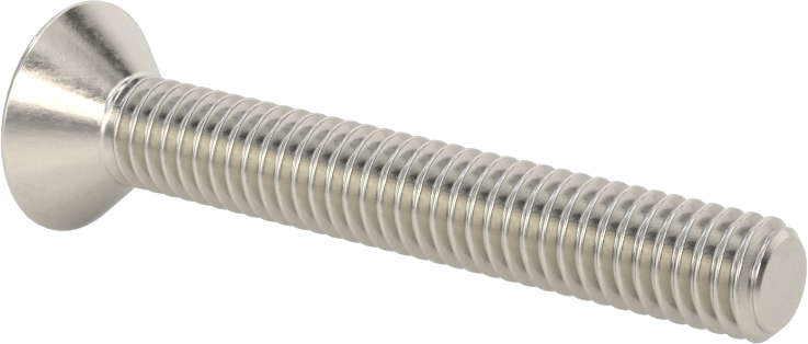 Kurcalamaya Dayanıklı Torx Düz Başlı Vidalar, 18-8 Paslanmaz Çelik, 5/16"-18 Diş Boyutu, 2-1/4" Uzunluk