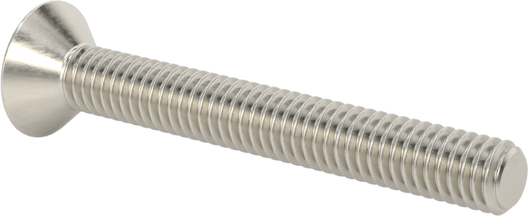 Kurcalamaya Dayanıklı Torx Düz Başlı Vidalar, 18-8 Paslanmaz Çelik, 5/16"-18 Diş Boyutu, 2-1/2" Uzunluk