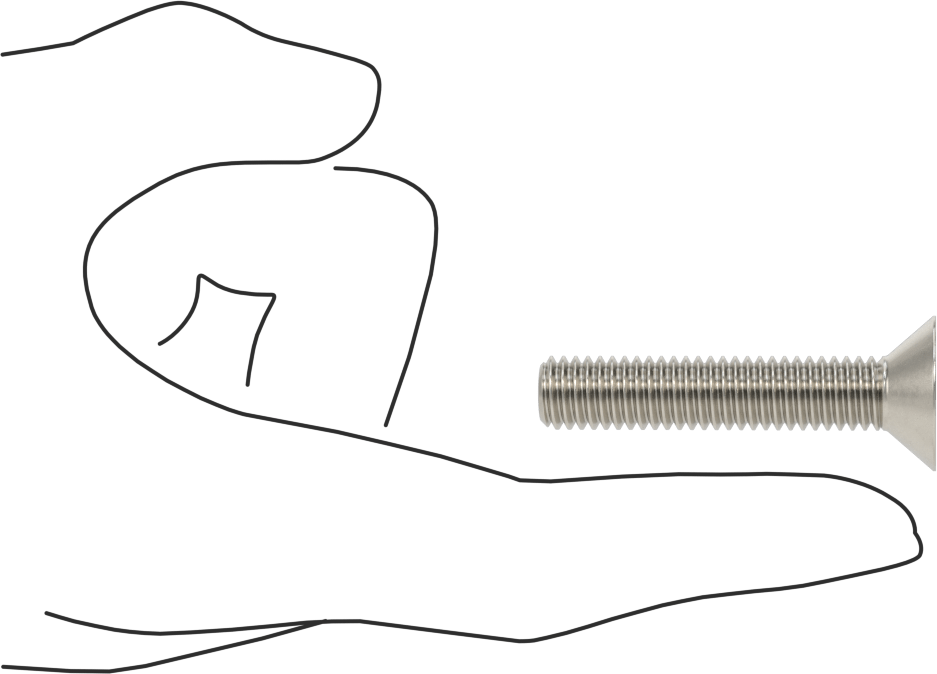 Kurcalamaya Dayanıklı Torx Düz Başlı Vidalar, 18-8 Paslanmaz Çelik, 3/8"-16 Diş Boyutu, 2" Uzunluk