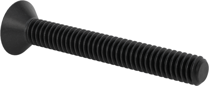 Kurcalamaya Dayanıklı Torx Düz Başlı Vidalar, Siyah Oksitli Alaşımlı Çelik, 1/4"-20 Diş Boyutu, 2" Uzunluk