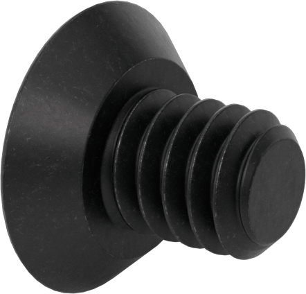 Kurcalamaya Dayanıklı Torx Düz Başlı Vidalar, Torx Plus, Siyah Oksitli Alaşımlı Çelik, 1/4"-20 Diş, 3/8" Uzunluk