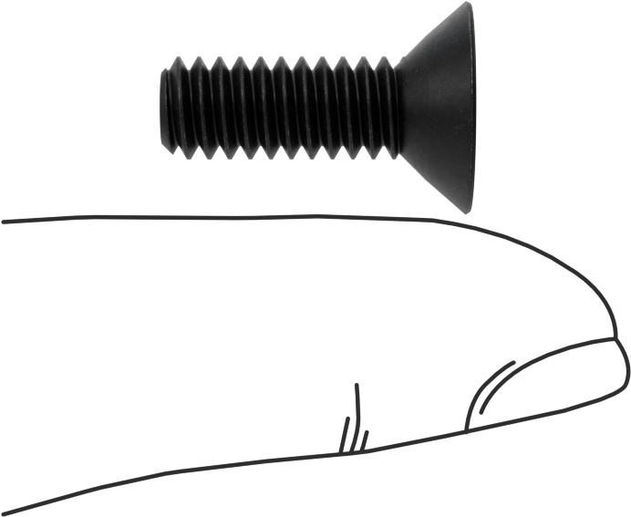 Kurcalamaya Dayanıklı Torx Düz Başlı Vidalar, Torx Plus, Siyah Oksitli Alaşımlı Çelik, 1/4"-20 Diş, 3/4" Uzunluk