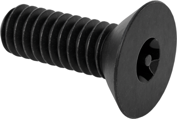 Kurcalamaya Dayanıklı Torx Düz Başlı Vidalar, Torx Plus, Siyah Oksitli Alaşımlı Çelik, 1/4"-20 Diş, 3/4" Uzunluk