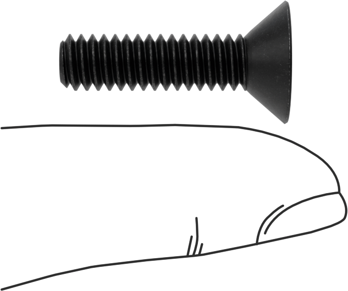 Kurcalamaya Dayanıklı Torx Düz Başlı Vidalar, Torx Plus, Siyah Oksitli Alaşımlı Çelik, 1/4"-20 Diş Boyutu, 1" Uzunluk