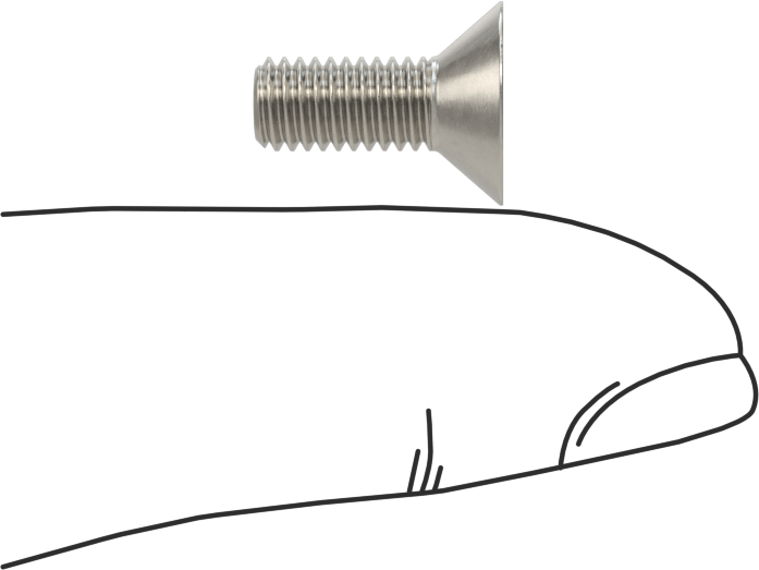 Kurcalamaya Dayanıklı Torx Düz Başlı Vidalar, 18-8 Paslanmaz Çelik, 10-32 Diş Boyutu, 1/2" Uzunluk