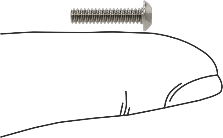 Paslanmaz Çelik Kurcalamaya Dayanıklı Düğme Başlı Torx Vidalar, 4-40 Diş Boyutu, 1/2" Uzunluk