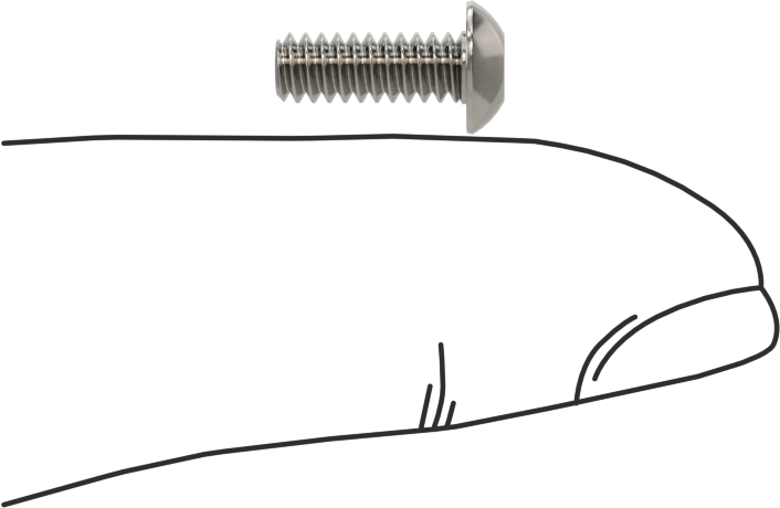 Paslanmaz Çelik Kurcalamaya Dayanıklı Düğme Başlı Torx Vidalar, 6-32 Diş Boyutu, 3/8" Uzunluk