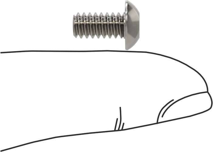 Paslanmaz Çelik Kurcalamaya Dayanıklı Düğme Başlı Torx Vidalar, 10-24 Diş Boyutu, 3/8" Uzunluk