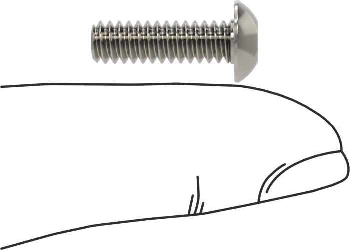 Paslanmaz Çelik Kurcalamaya Dayanıklı Düğme Başlı Torx Vidalar, 10-24 Diş Boyutu, 5/8" Uzunluk