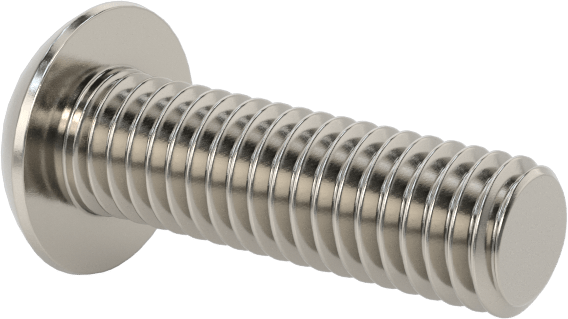 Paslanmaz Çelik Kurcalamaya Dayanıklı Düğme Başlı Torx Vidalar, 10-32 Diş Boyutu, 5/8" Uzunluk