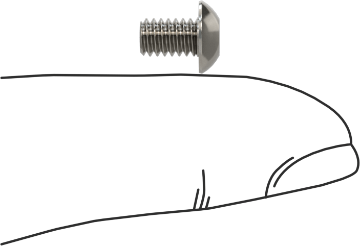 Paslanmaz Çelik Kurcalamaya Dayanıklı Düğme Başlı Torx Vidalar, 8-32 Diş Boyutu, 1/4" Uzunluk
