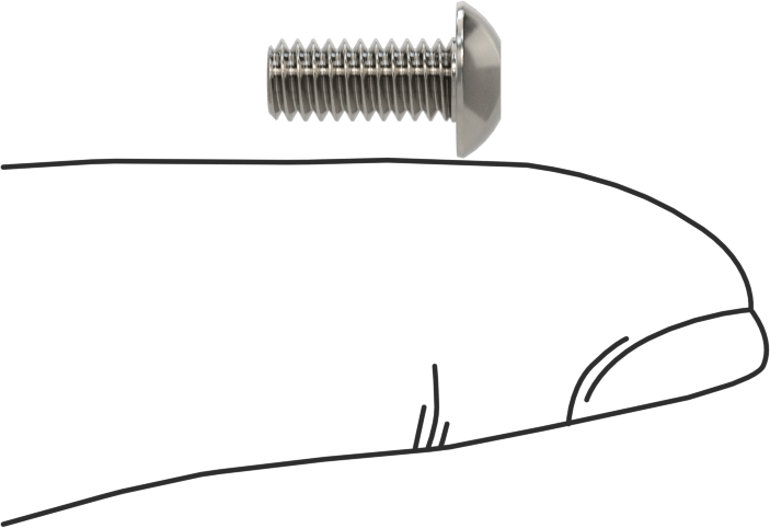 Paslanmaz Çelik Kurcalamaya Dayanıklı Düğme Başlı Torx Vidalar, 8-32 Diş Boyutu, 3/8" Uzunluk