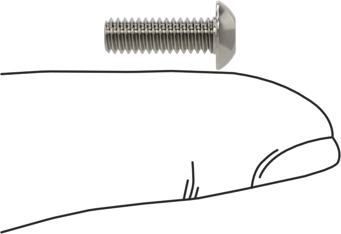 Paslanmaz Çelik Kurcalamaya Dayanıklı Düğme Başlı Torx Vidalar, 8-32 Diş Boyutu, 1/2" Uzunluk