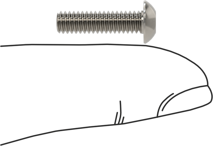 Paslanmaz Çelik Kurcalamaya Dayanıklı Düğme Başlı Torx Vidalar, 8-32 Diş, 5/8" Uzunluk