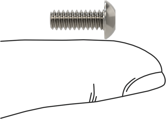 Paslanmaz Çelik Kurcalamaya Dayanıklı Düğme Başlı Torx Vidalar, 10-24 Diş Boyutu, 1/2" Uzunluk