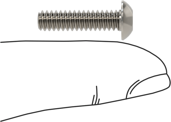 Paslanmaz Çelik Kurcalamaya Dayanıklı Düğme Başlı Torx Vidalar, 10-24 Diş Boyutu, 3/4" Uzunluk