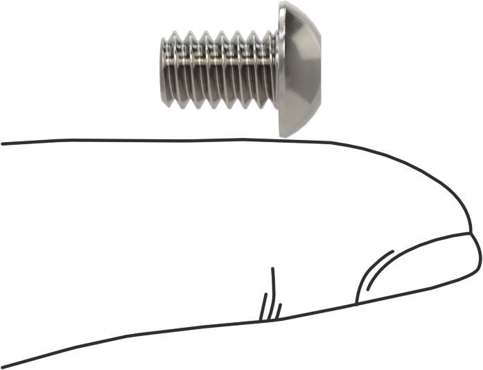 Paslanmaz Çelik Kurcalamaya Dayanıklı Düğme Başlı Torx Vidalar, 1/4"-20 Diş, 3/8" Uzunluk
