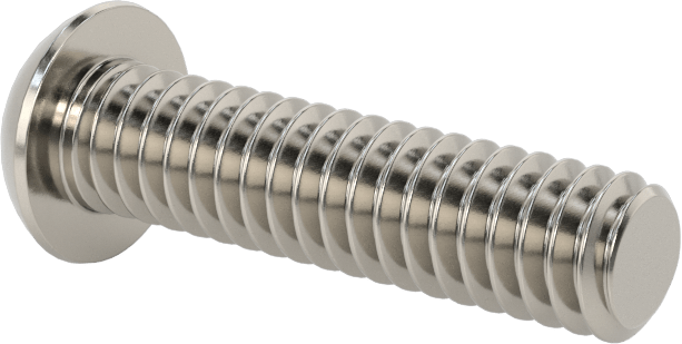Paslanmaz Çelik Kurcalamaya Dayanıklı Düğme Başlı Torx Vidalar, 1/4"-20 Diş Boyutu, 1" Uzunluk