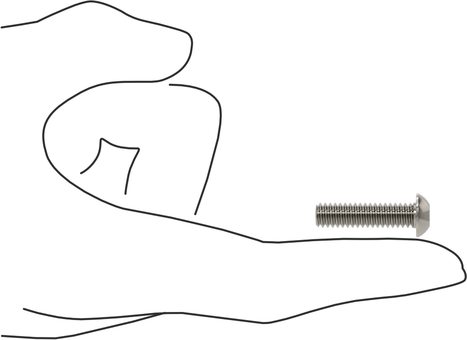 Paslanmaz Çelik Kurcalamaya Dayanıklı Düğme Başlı Torx Vidalar, 1/4"-20 Diş Boyutu, 1" Uzunluk