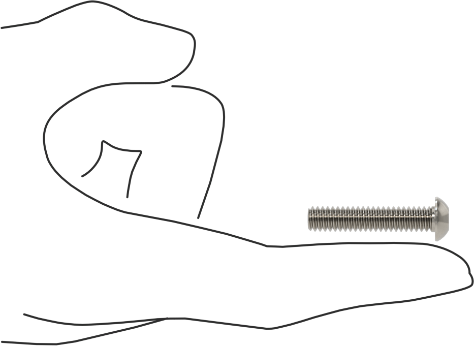 Paslanmaz Çelik Kurcalamaya Dayanıklı Düğme Başlı Torx Vidalar, 1/4"-20 Diş Boyutu, 1-1/4" Uzunluk