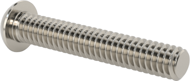 Paslanmaz Çelik Kurcalamaya Dayanıklı Düğme Başlı Torx Vidalar, 1/4"-20 Diş Boyutu, 1-1/2" Uzunluk