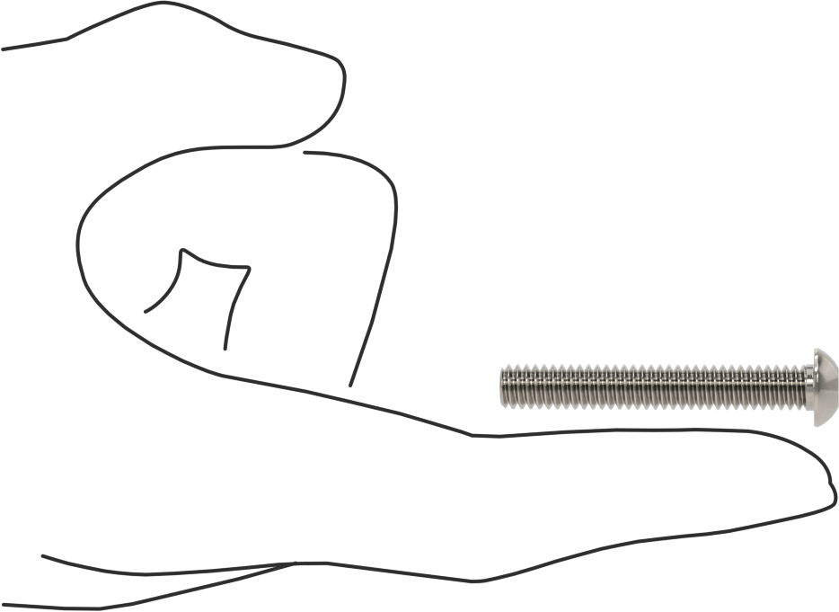 Paslanmaz Çelik Kurcalamaya Dayanıklı Düğme Başlı Torx Vidalar, 1/4"-20 Diş, 1-3/4" Uzunluk