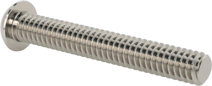 Paslanmaz Çelik Kurcalamaya Dayanıklı Düğme Başlı Torx Vidalar, 1/4"-20 Diş, 1-3/4" Uzunluk
