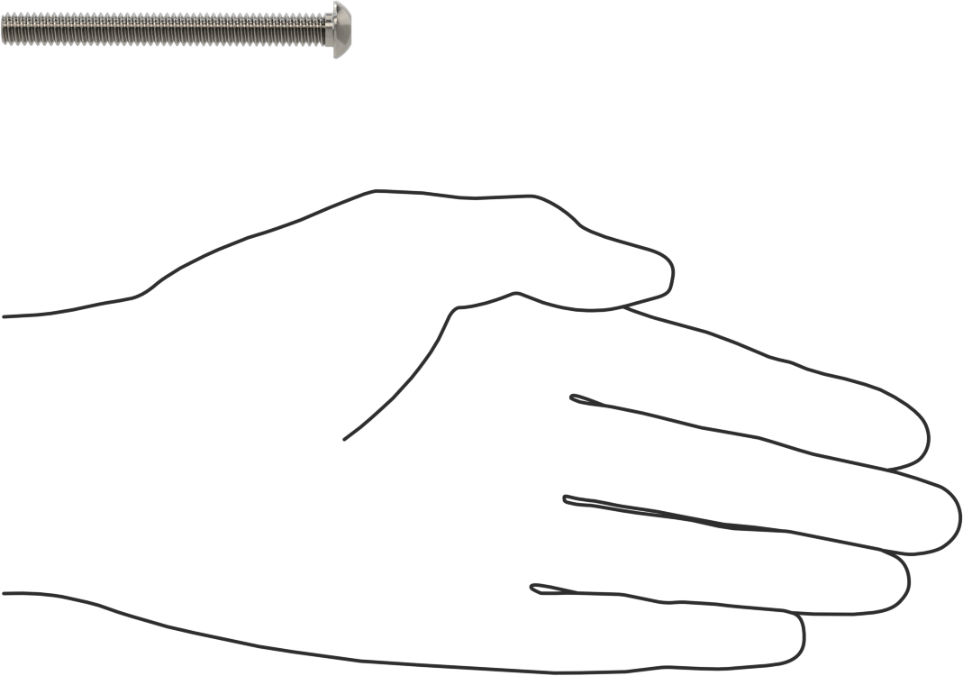 Paslanmaz Çelik Kurcalamaya Dayanıklı Düğme Başlı Torx Vidalar, 1/4"-20 Diş, 2-1/2" Uzunluk