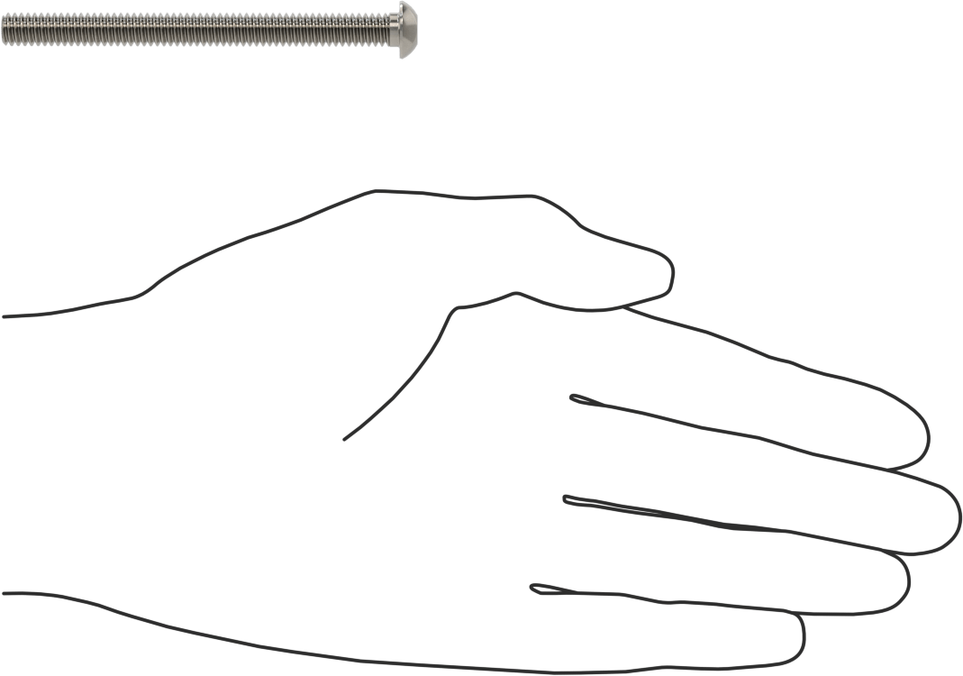 Paslanmaz Çelik Kurcalamaya Dayanıklı Düğme Başlı Torx Vidalar, 1/4"-20 Diş, 3" Uzunluk