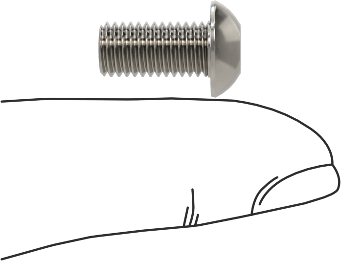 Paslanmaz Çelik Kurcalamaya Dayanıklı Düğme Başlı Torx Vidalar, 1/4"-28 Diş, 1/2" Uzunluk