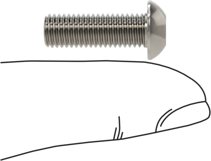 Paslanmaz Çelik Kurcalamaya Dayanıklı Düğme Başlı Torx Vidalar, 1/4"-28 Diş, 3/4" Uzunluk