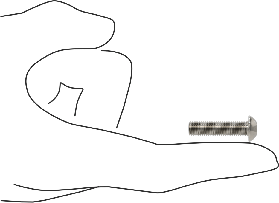 Paslanmaz Çelik Kurcalamaya Dayanıklı Düğme Başlı Torx Vidalar, 1/4"-28 Diş, 1" Uzunluk