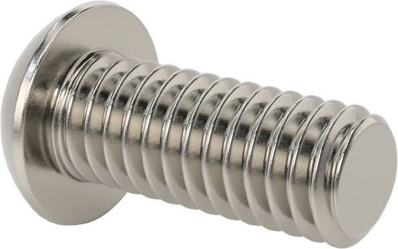 Paslanmaz Çelik Kurcalamaya Dayanıklı Düğme Başlı Torx Vidalar, 5/16"-18 Diş Boyutu, 3/4" Uzunluk