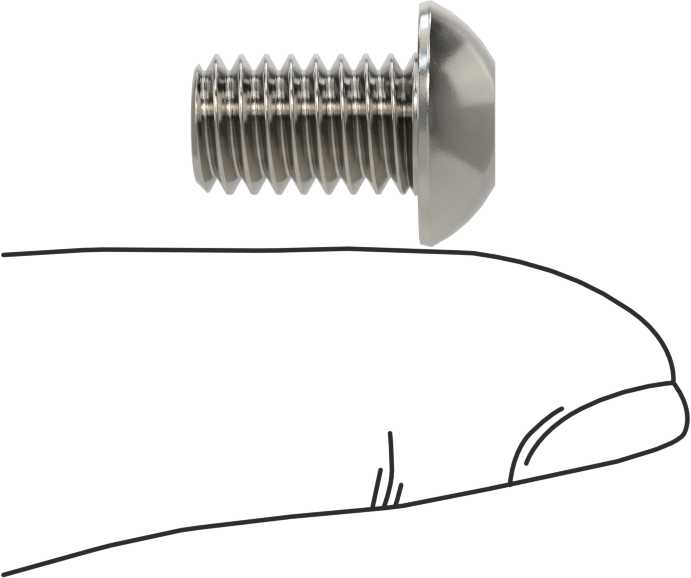 Paslanmaz Çelik Kurcalamaya Dayanıklı Düğme Başlı Torx Vidalar, 5/16"-18 Diş, 1/2" Uzunluk